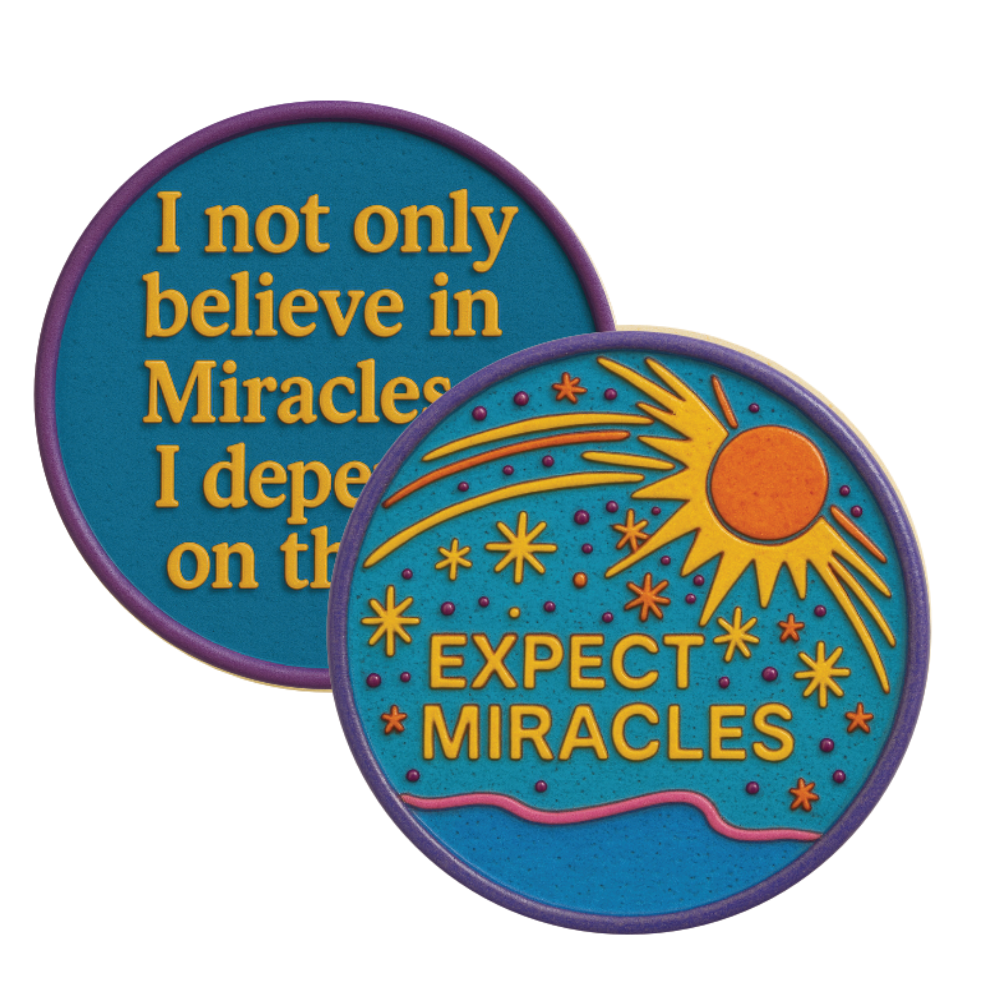 “Expect Miracles” Recovery Chip – Inspirational Miracle Token