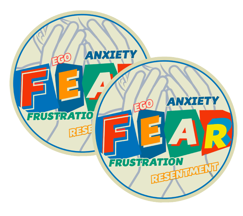 FEAR Acronym Recovery Chip – Ego Anxiety Frustration Resentment Token ...