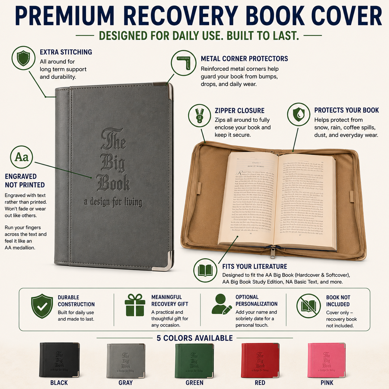 Recovery Book & Cover Gift Set
