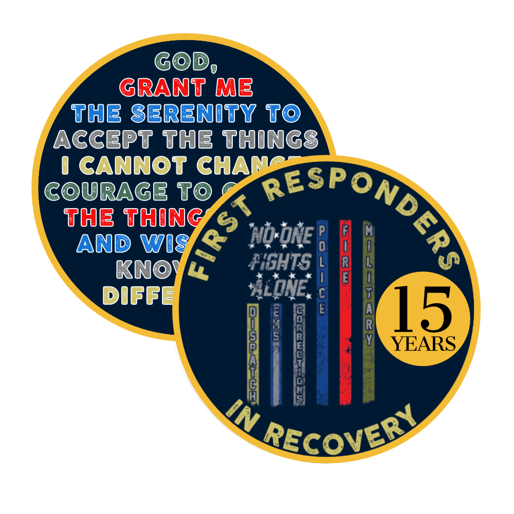 Custom First Responder Recovery Token – Police, Fire, EMS, Military Sobriety Coin