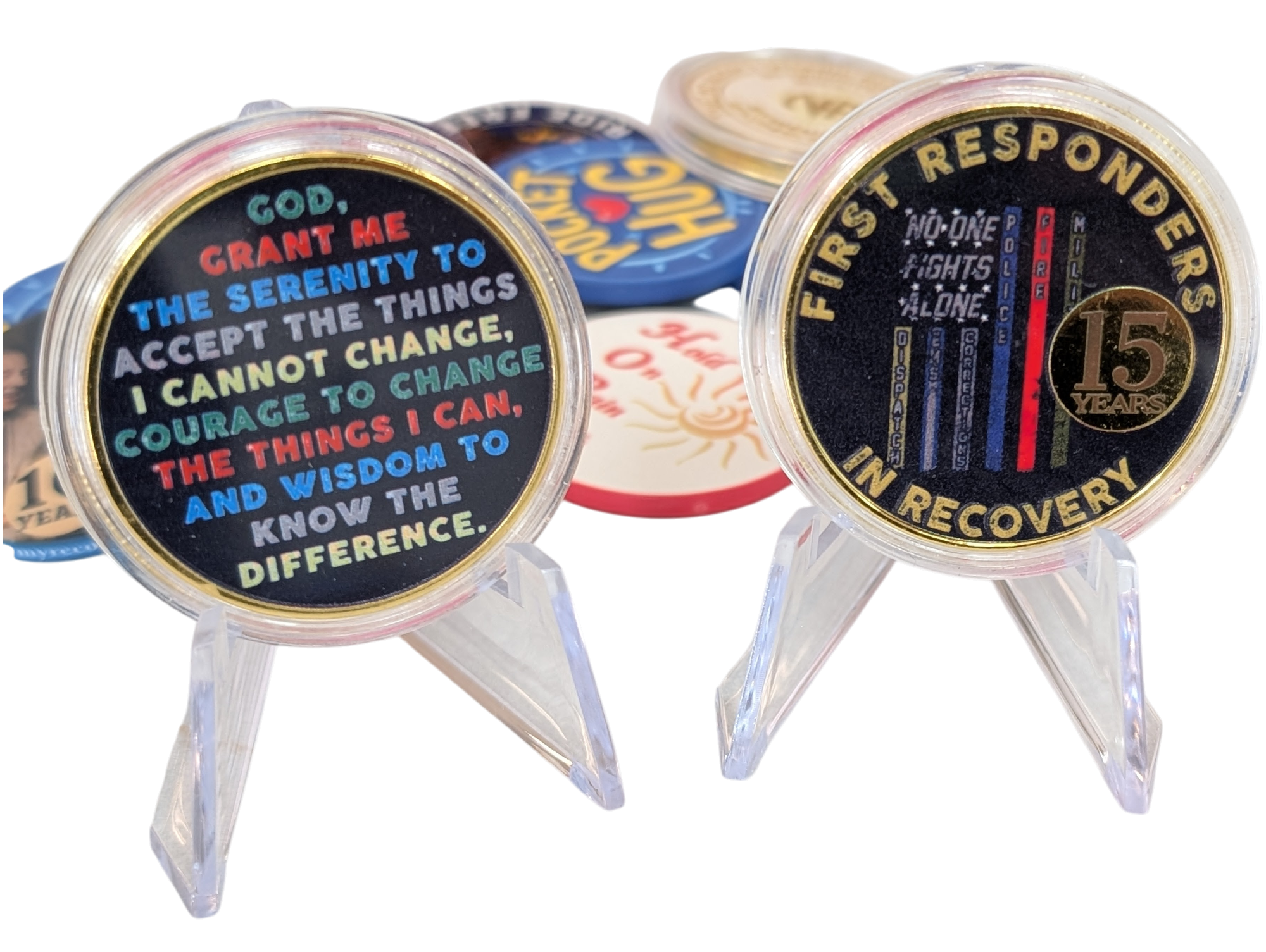 Custom First Responder Recovery Token – Police, Fire, EMS, Military Sobriety Coin