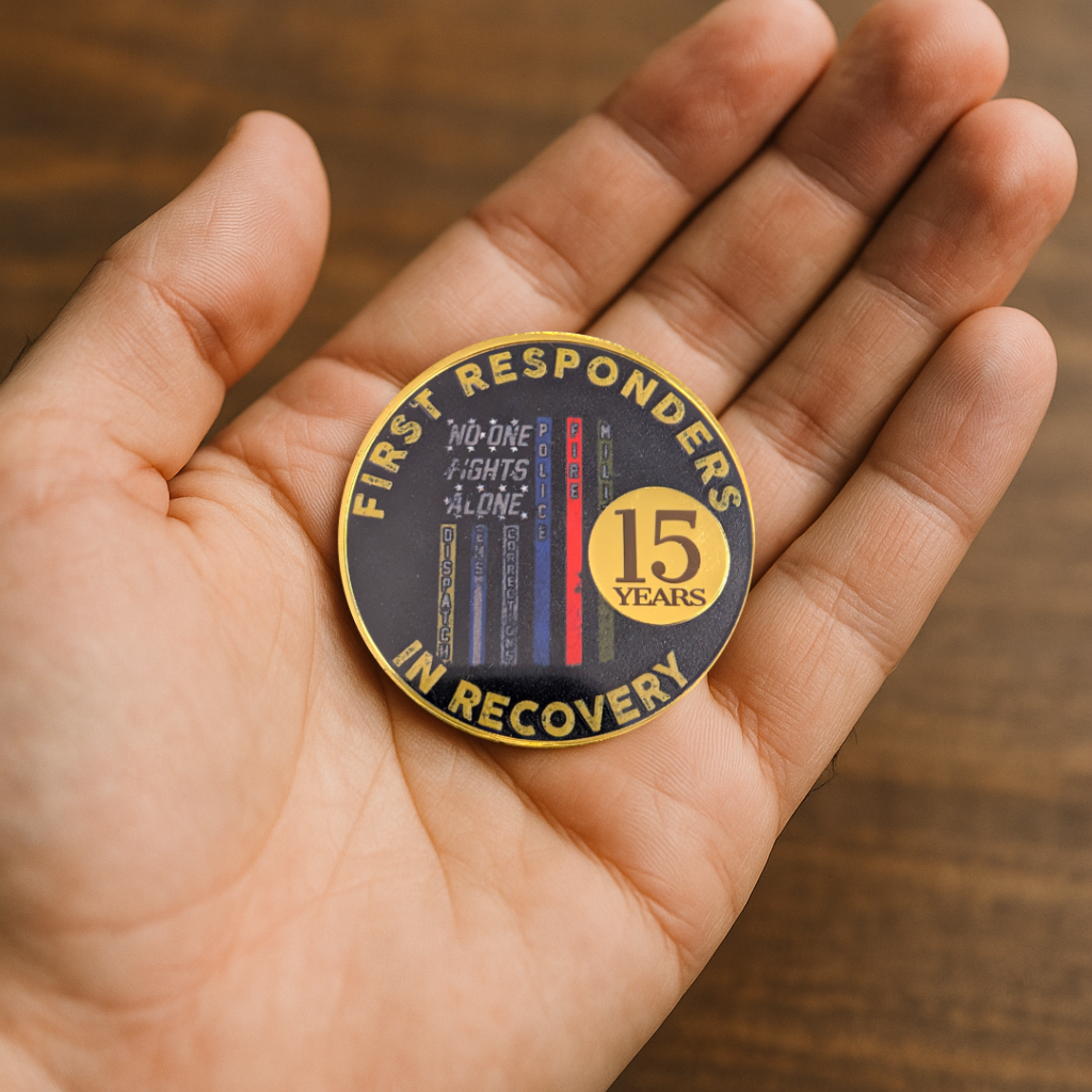 Custom First Responder Recovery Token – Police, Fire, EMS, Military Sobriety Coin