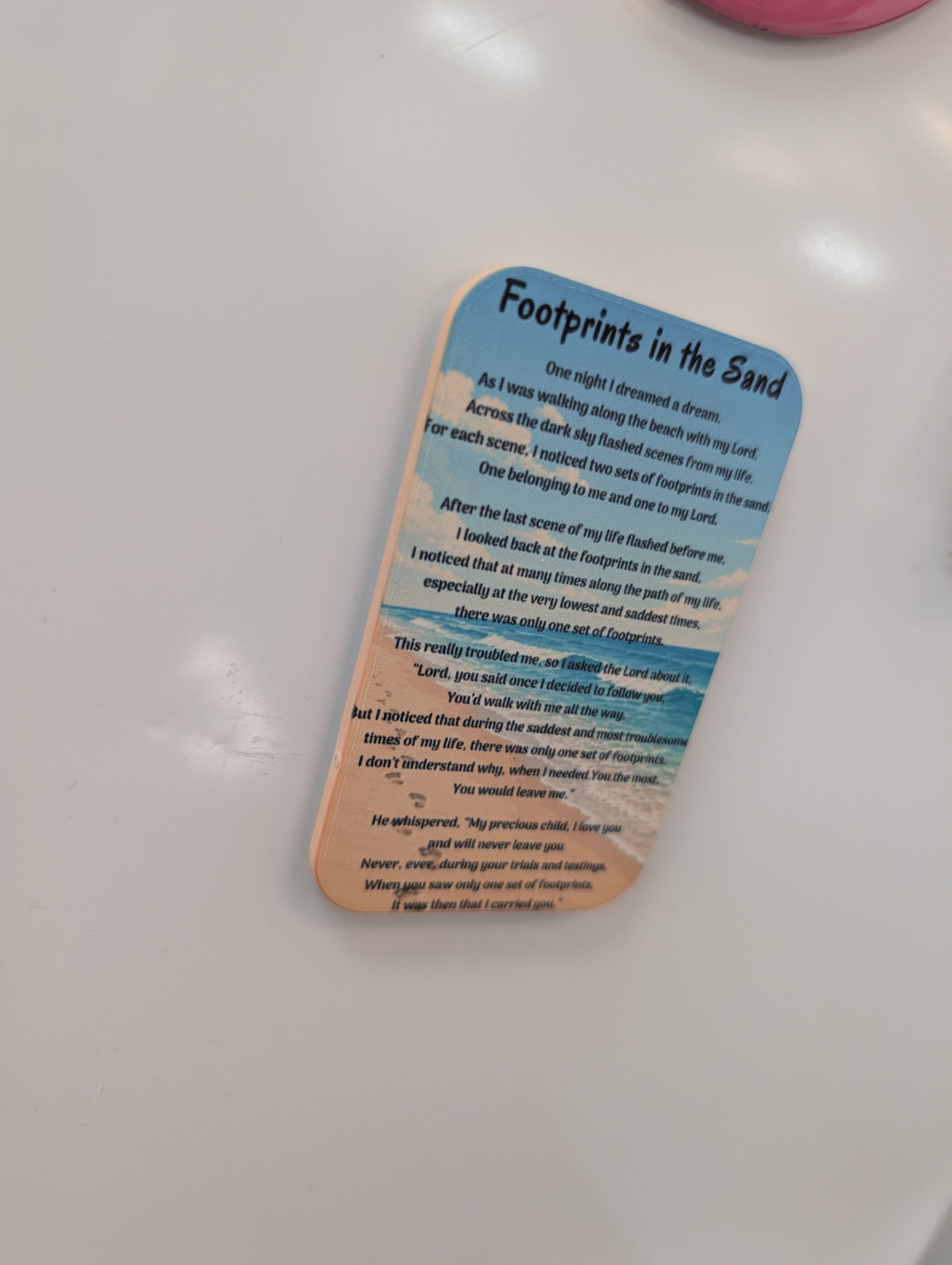 Footprints Prayer Magnet – Recovery & Faith Gift