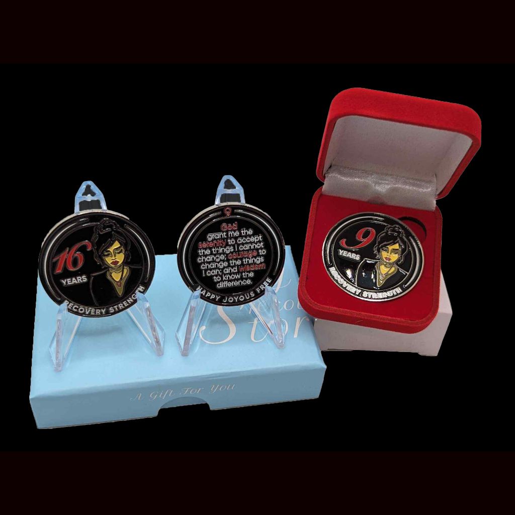 Women of Serenity AA Medallion Comes in Red Gift Box 1-50 Years