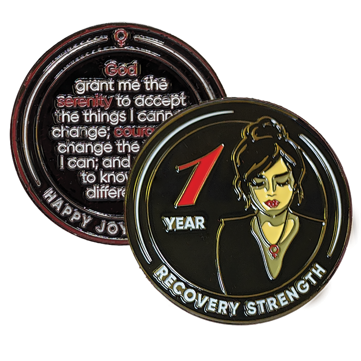 Women of Serenity AA Medallion Comes in Red Gift Box 1-50 Years