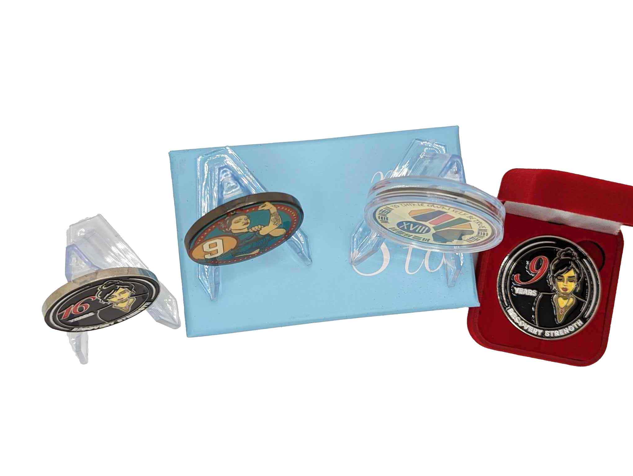 Women of Serenity AA Medallion Comes in Red Gift Box 1-50 Years