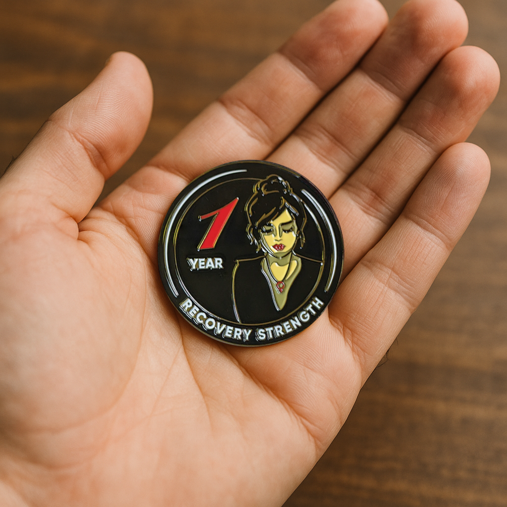 DeDecoml Sobriety Coin For Women - Seasonal Recovery Medallion With Butterfly & Nature Design