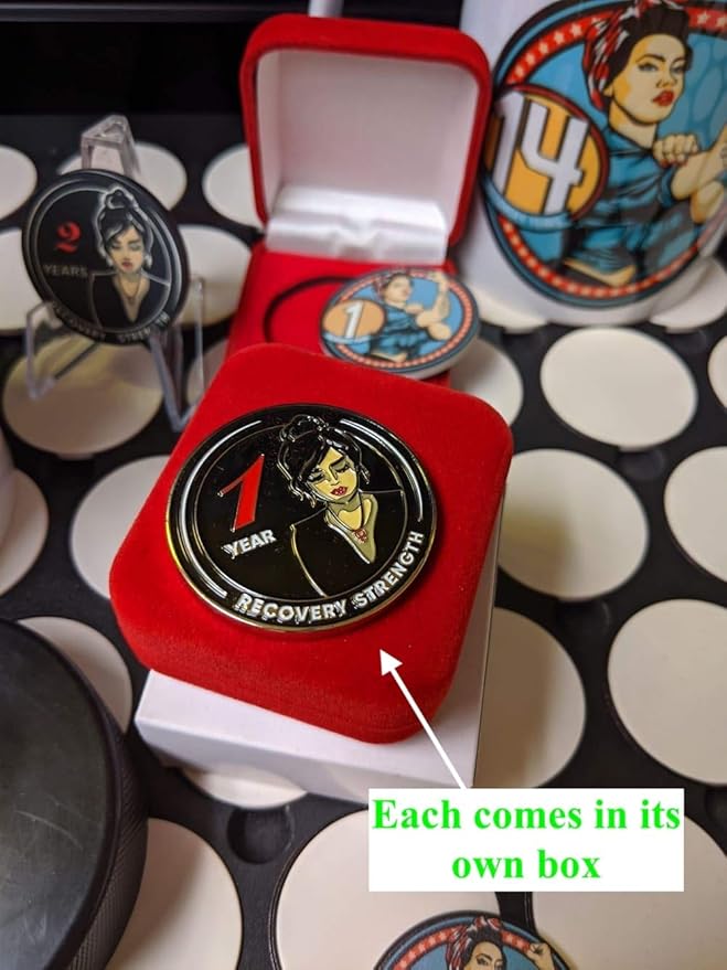 Women of Serenity AA Medallion Comes in Red Gift Box 1-50 Years