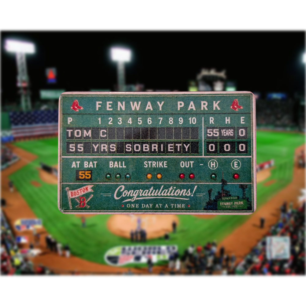 Green Monster Personalized Sobriety Card