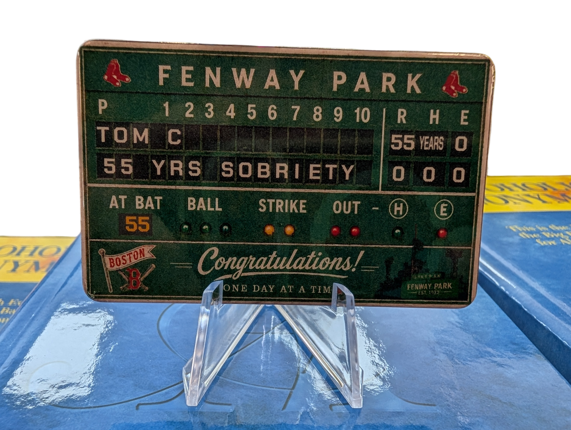 Green Monster Personalized Sobriety Card