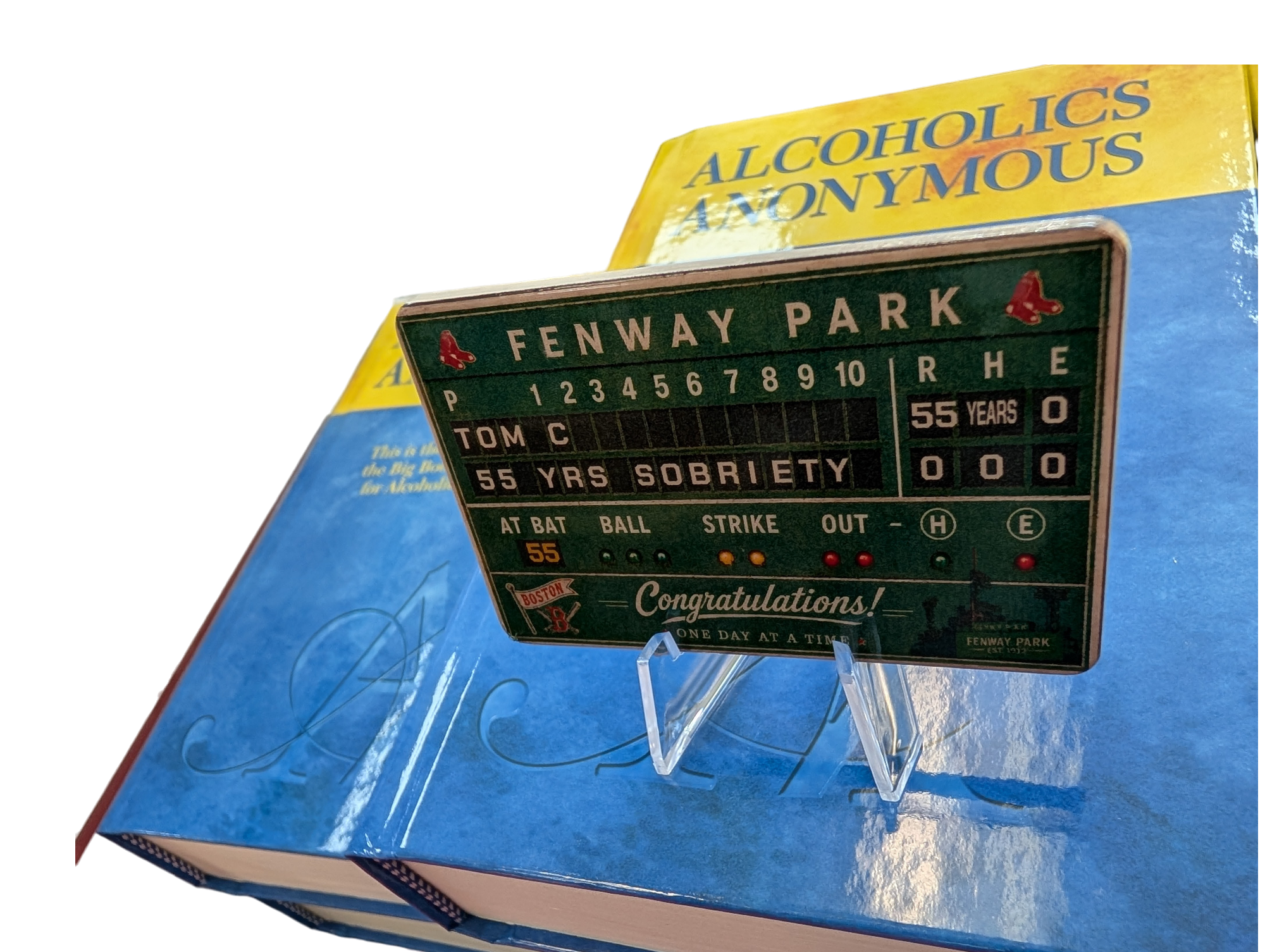 Green Monster Personalized Sobriety Card