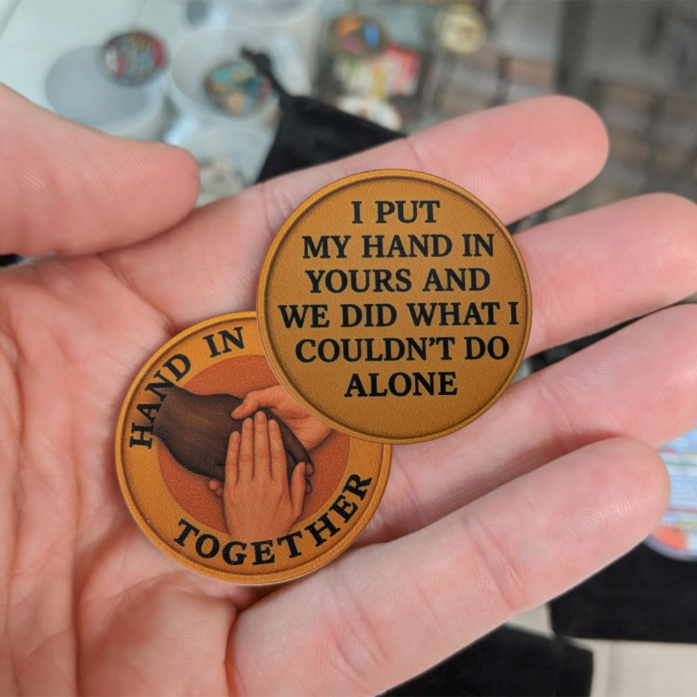 Hand in Hand Sobriety Chip
