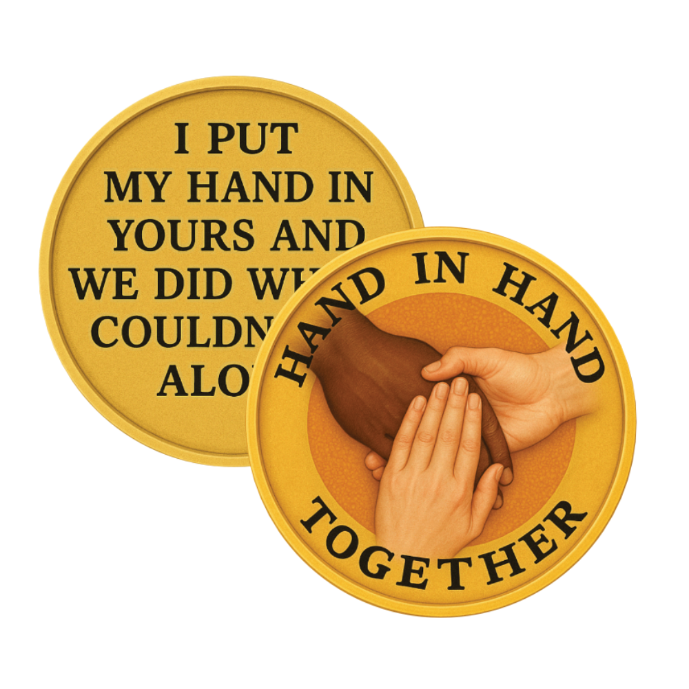 Hand in Hand Sobriety Chip