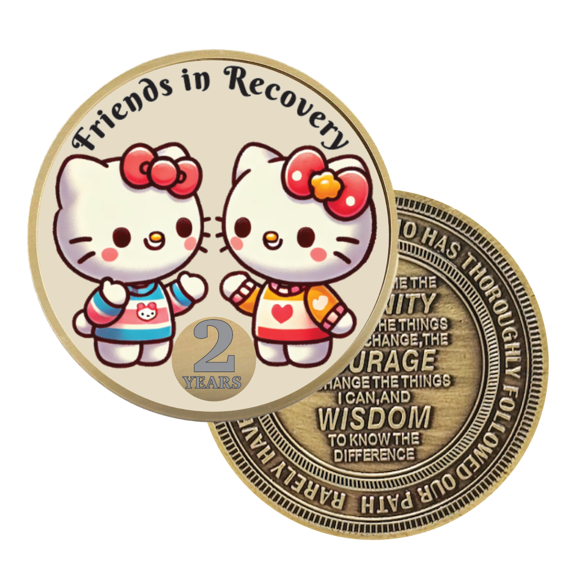 Hello Kitty Friends in Recovery Style AA Coin