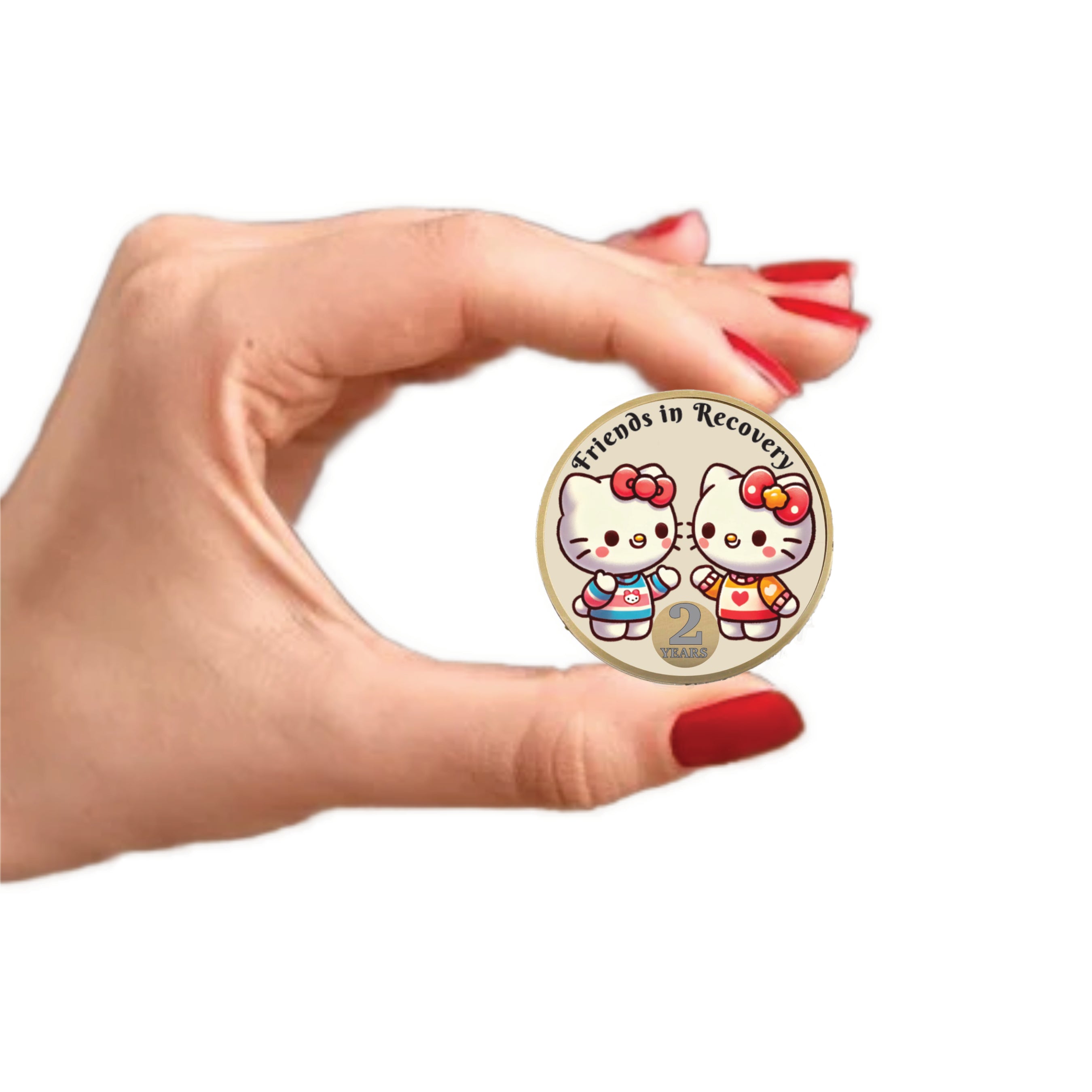 Hello Kitty Friends in Recovery Style AA Coin
