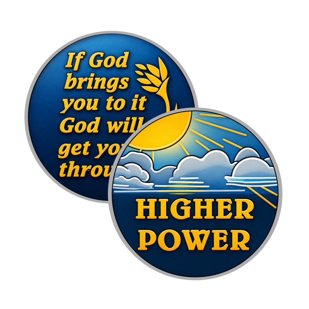 Higher Power If God Brings You to It Recovery Chip