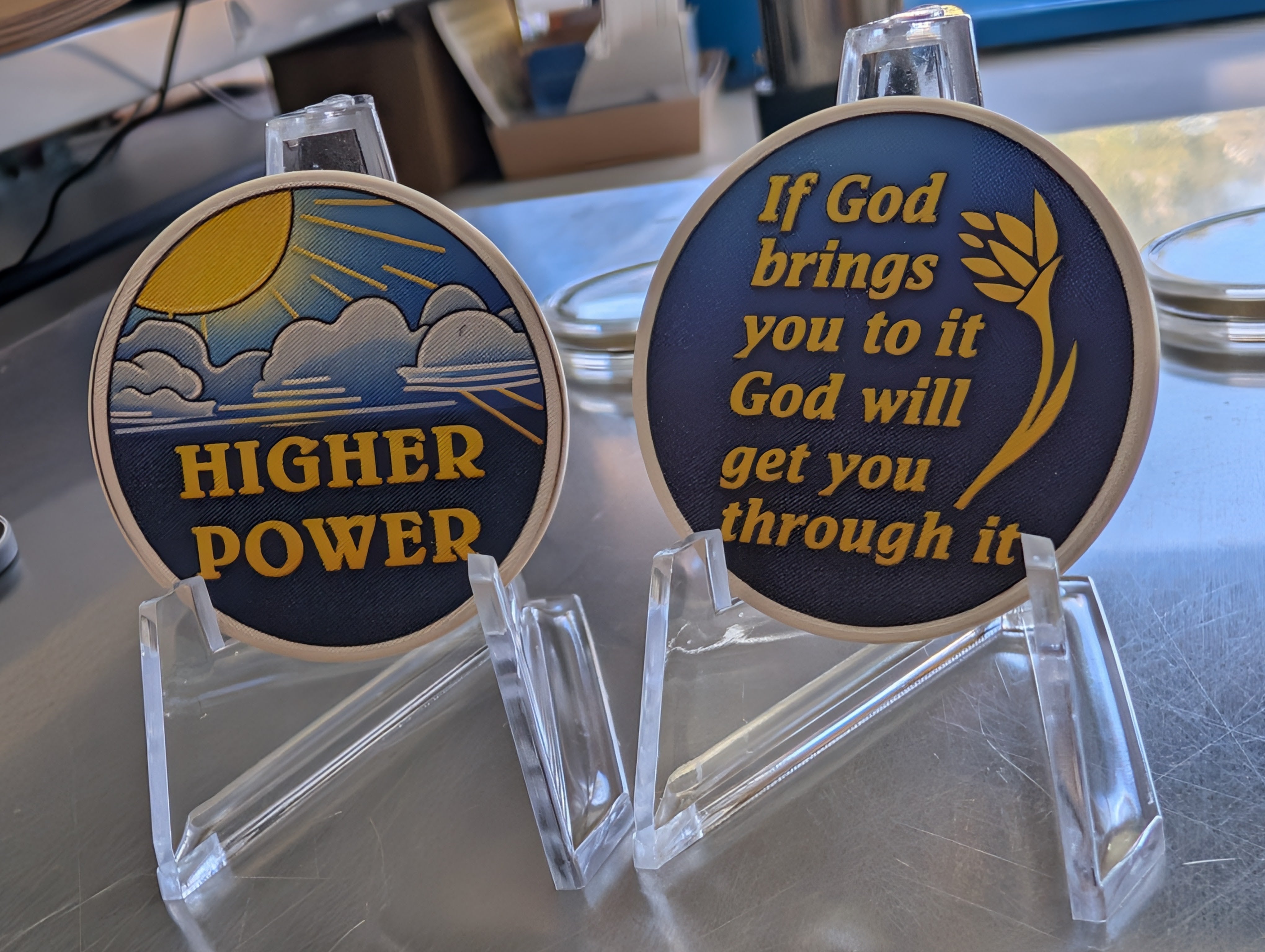 Higher Power If God Brings You to It Recovery Chip
