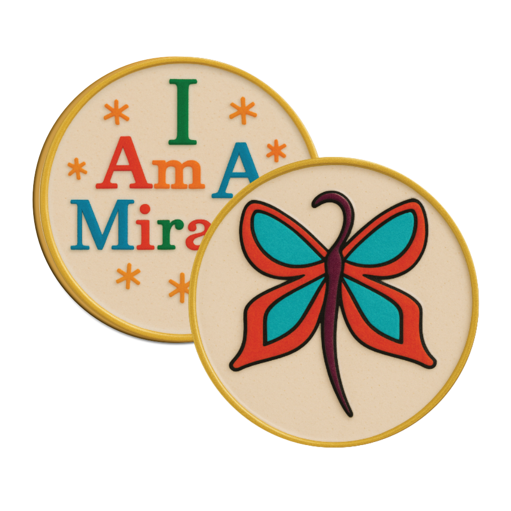“I Am A Miracle” Recovery Chip – Butterfly Sobriety Token