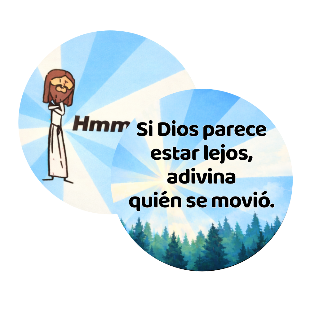 Si Dios Parece Estar Lejos Recovery Chip Spanish Sobriety Gift