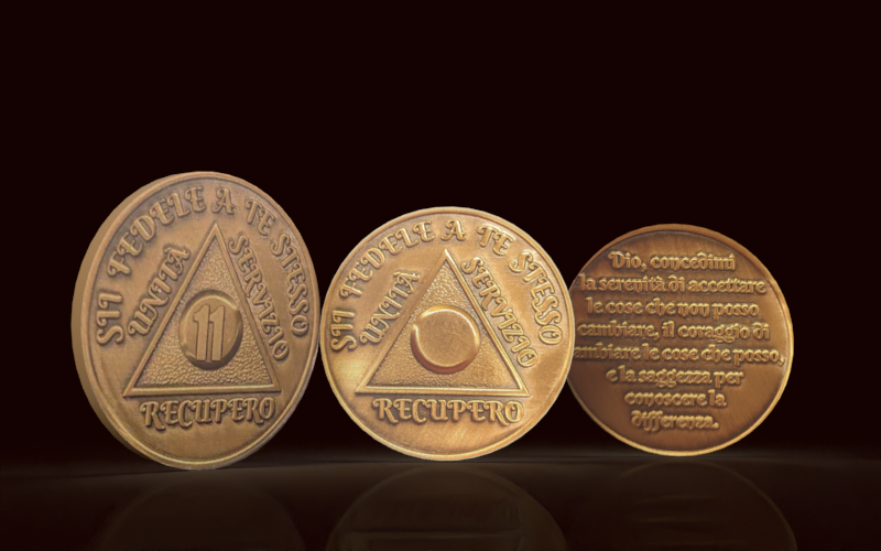 Italian Sobriety Coin up to 60yrs