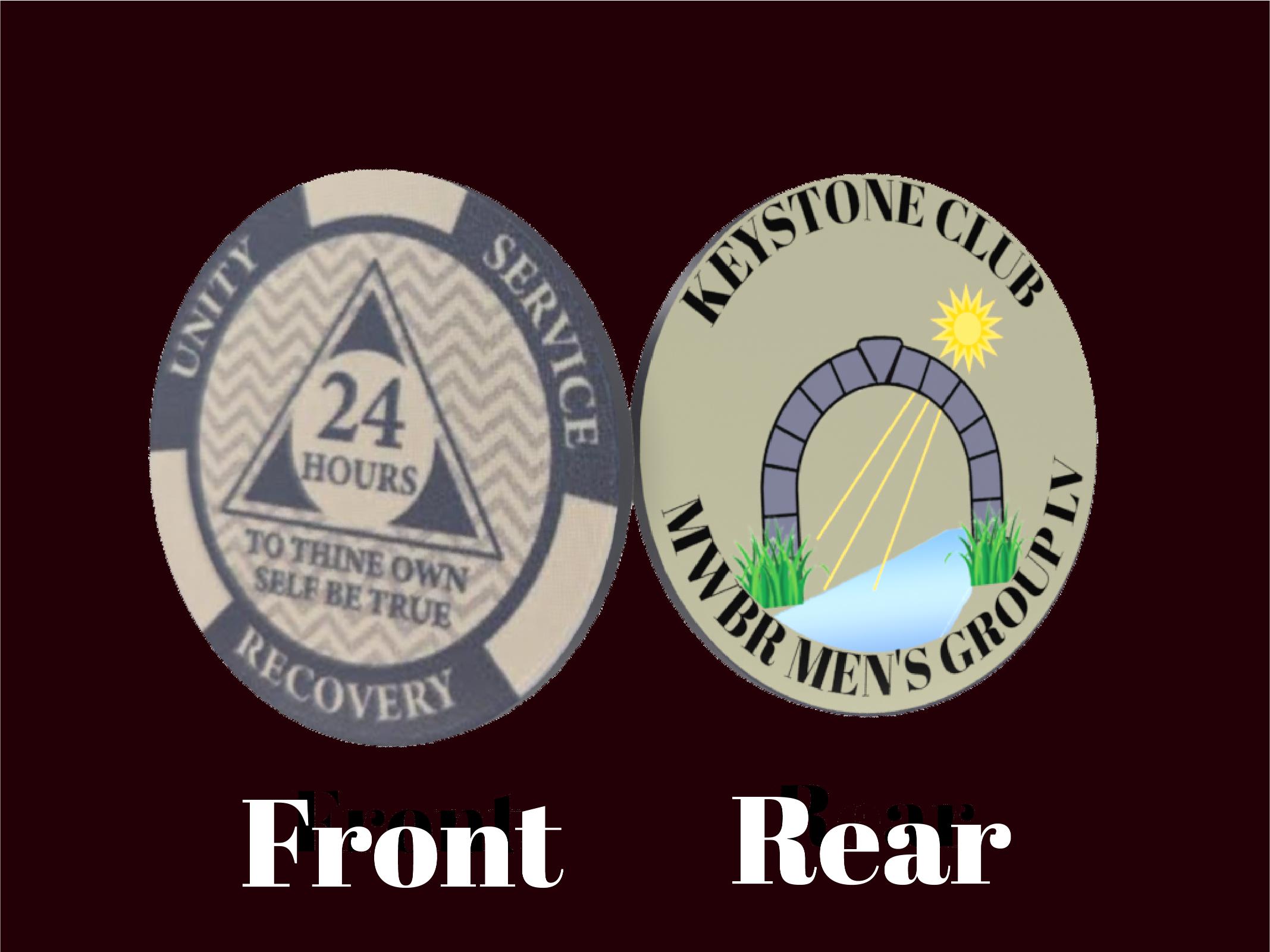 Custom Monthly AA Chips for Your Home Group: Upload Your Logo, 24 Hours to 11 Months