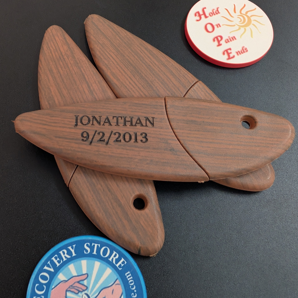 Personalized Engraved Pocket Knife | Custom Name & Sobriety Date | Recovery Gift for Men & Women