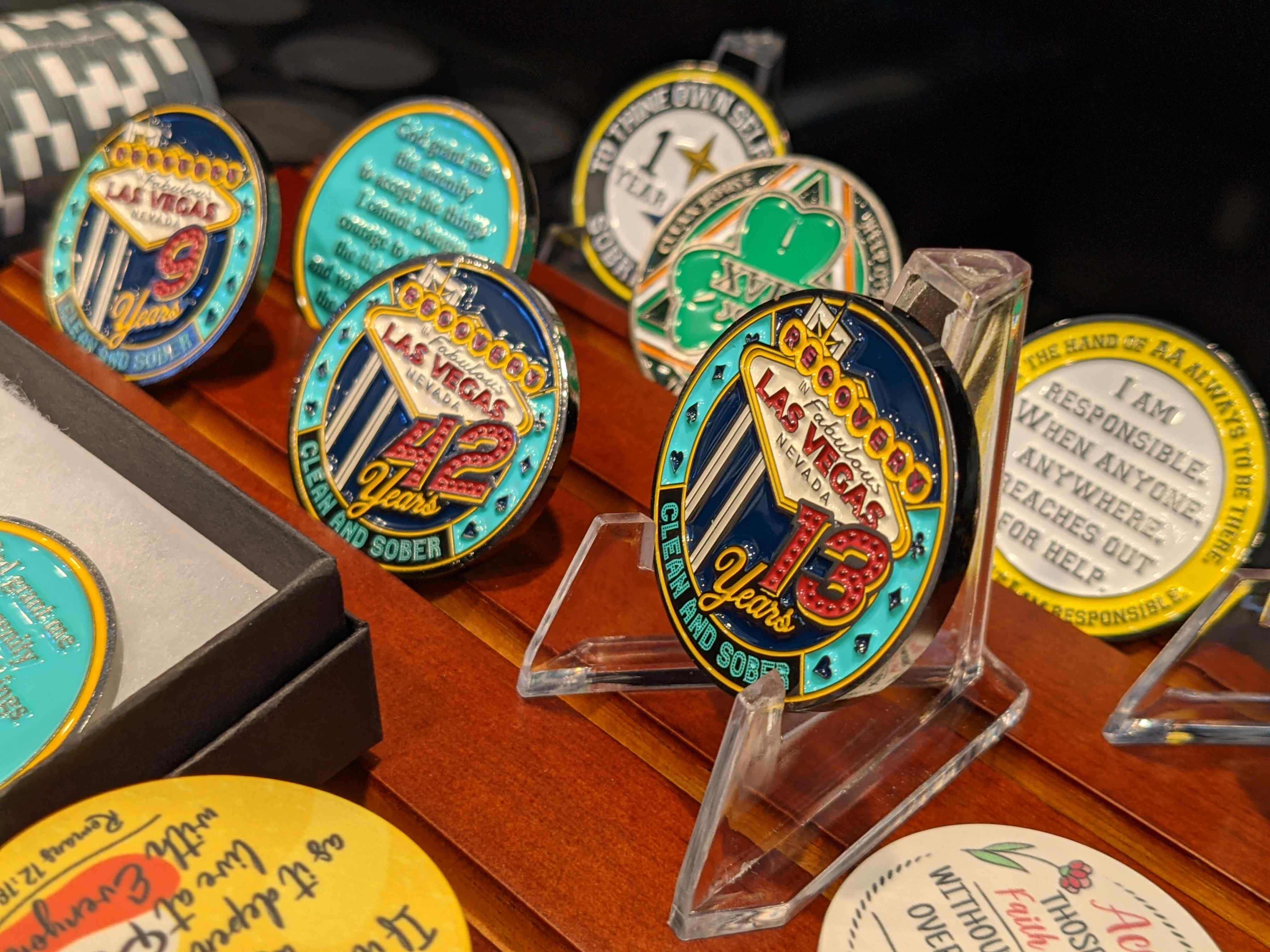 3-Pack Las Vegas AA Chips: Select Any 3 Years, 1-50 Years Sobriety