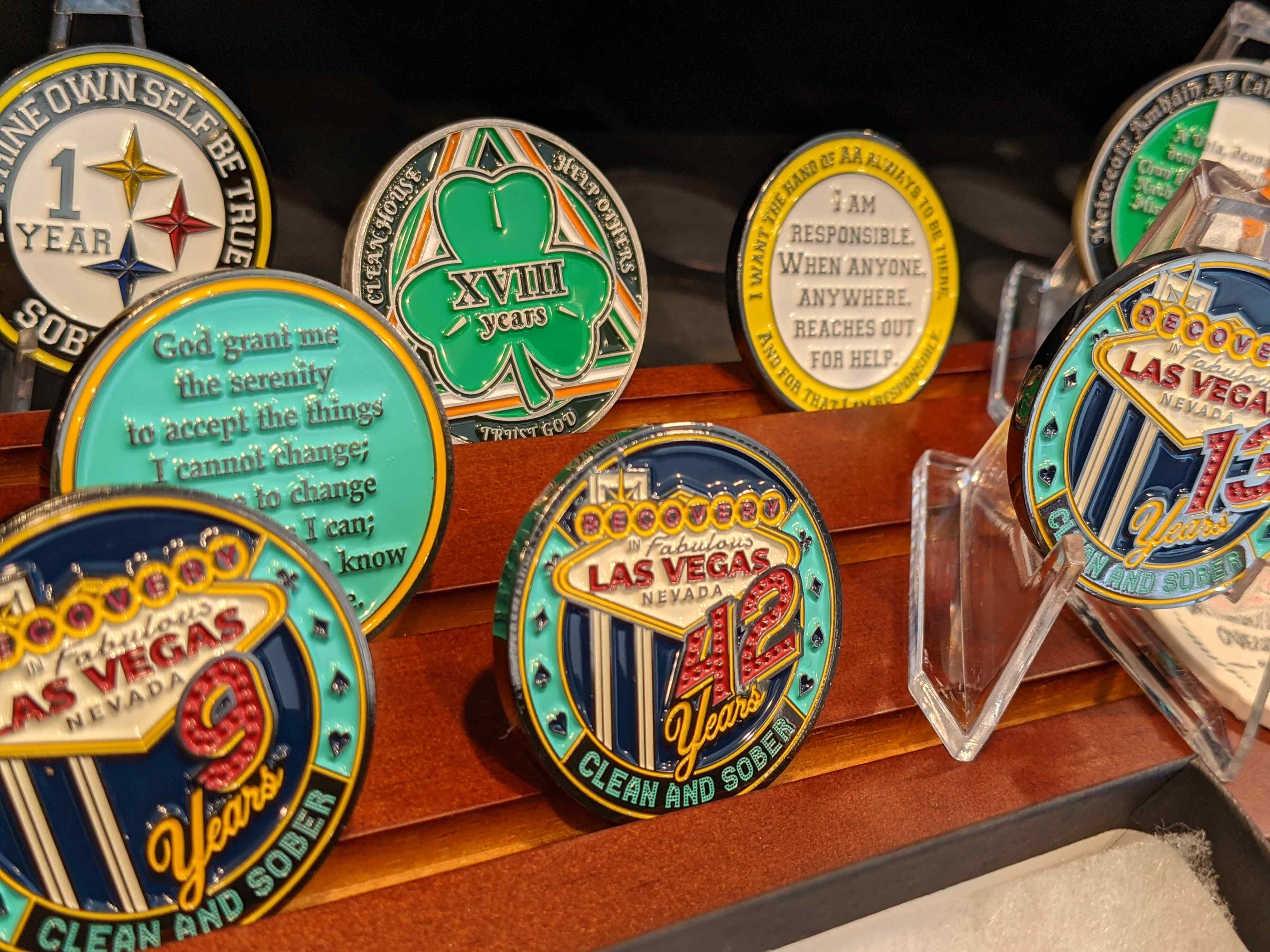 3-Pack Las Vegas AA Chips: Select Any 3 Years, 1-50 Years Sobriety