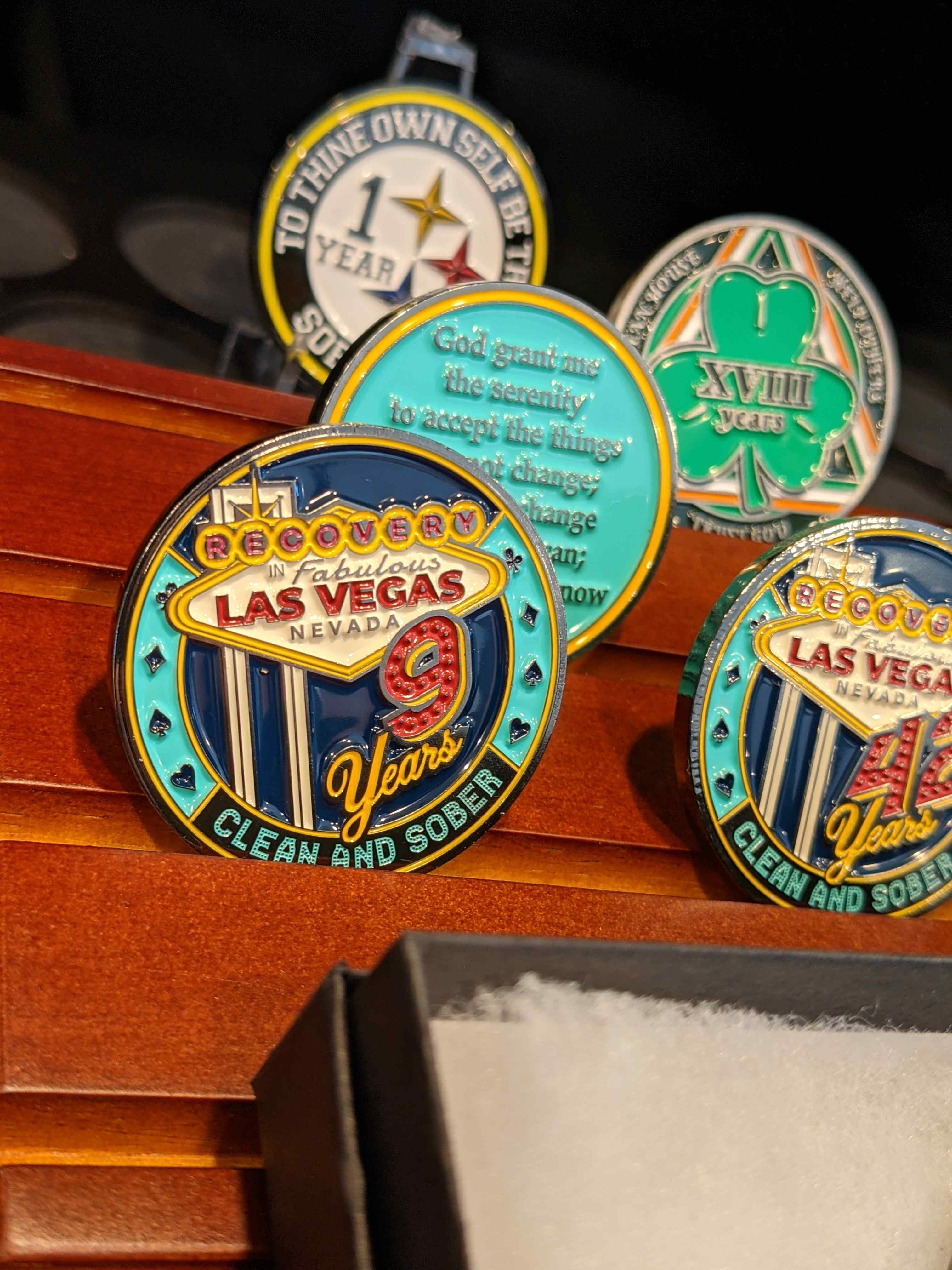 3-Pack Las Vegas AA Chips: Select Any 3 Years, 1-50 Years Sobriety