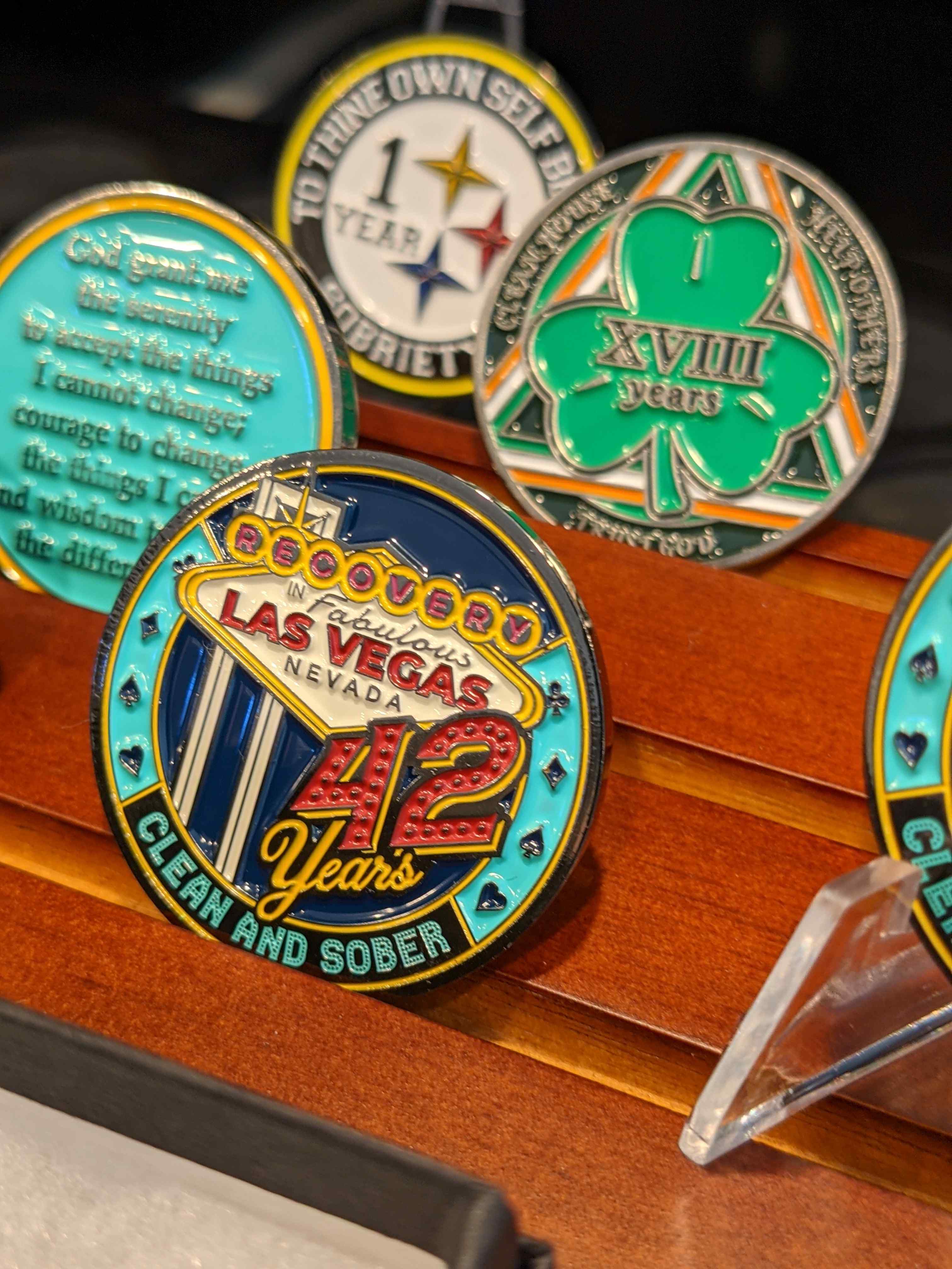 3-Pack Las Vegas AA Chips: Select Any 3 Years, 1-50 Years Sobriety