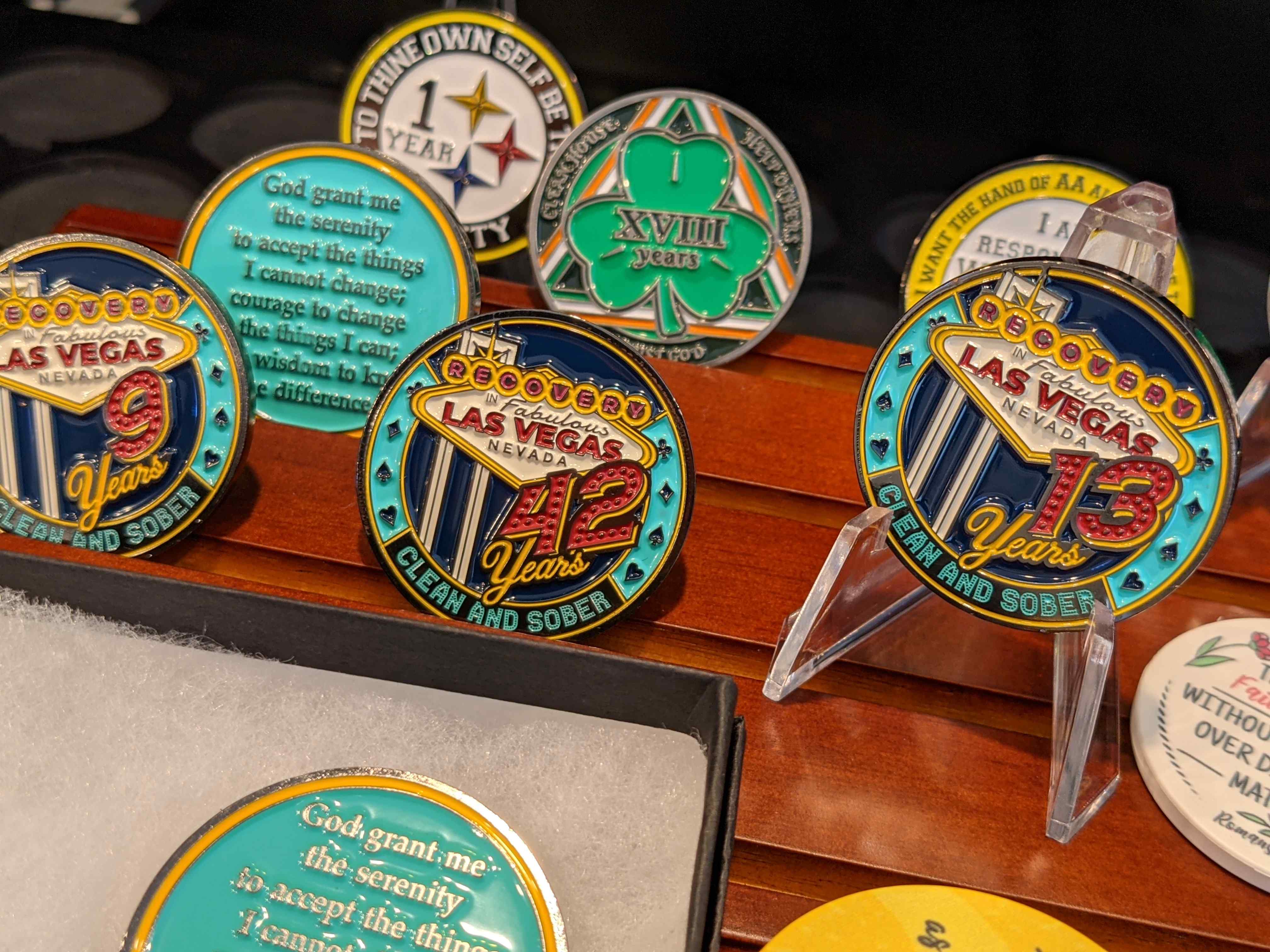3-Pack Las Vegas AA Chips: Select Any 3 Years, 1-50 Years Sobriety