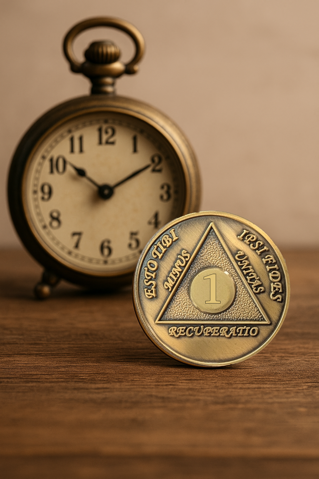 Latin Foreign Sobriety Coin | Traditional Numbers | AA Recovery Medallion