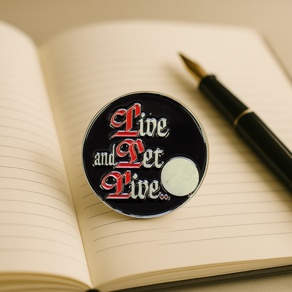 Live and Let Live Sobriety Coin – AA Slogan with Optional Serenity Prayer or Custom Back