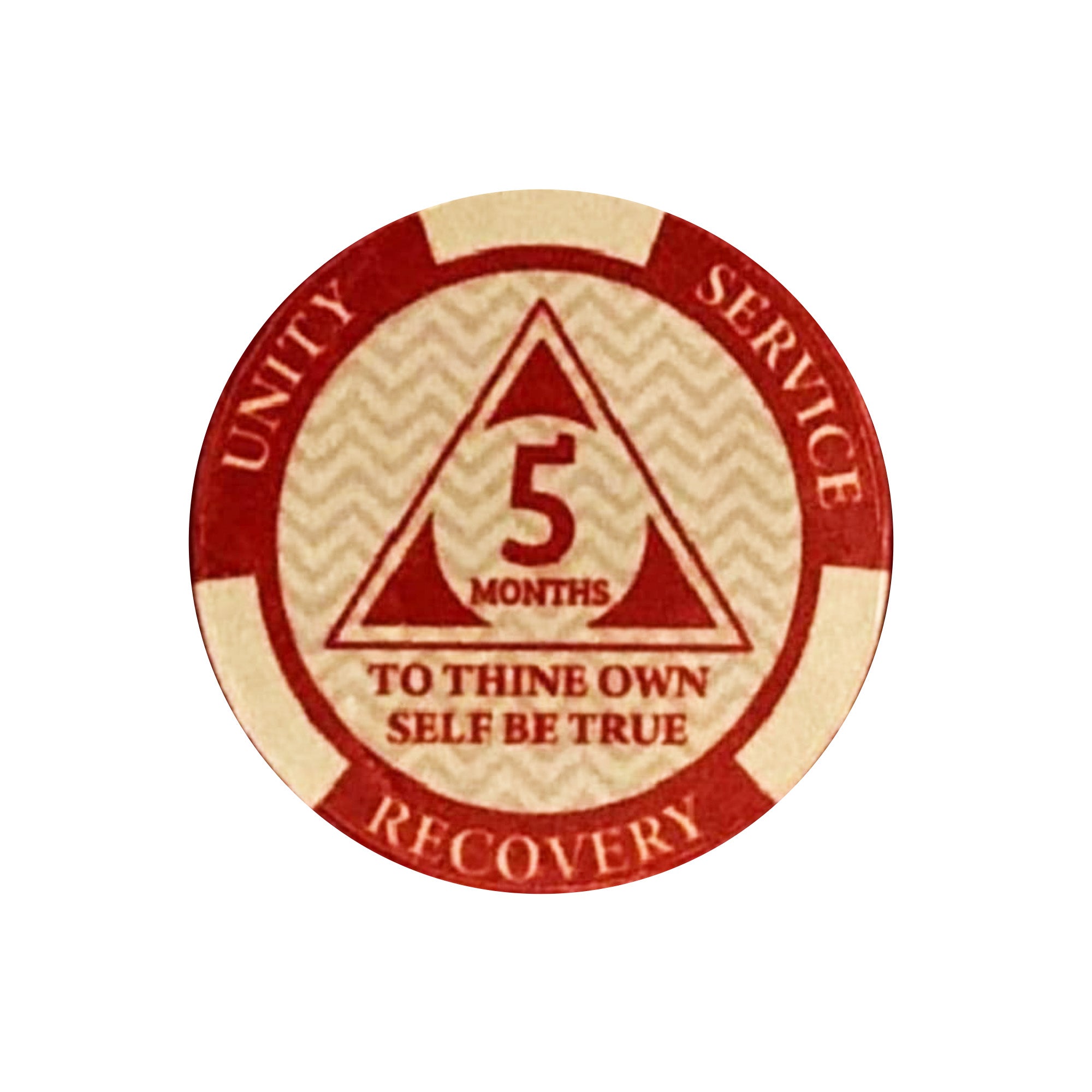 12-Pack AA Monthly Poker Chips: Celebrate Sobriety from 24 Hours to 11 Months