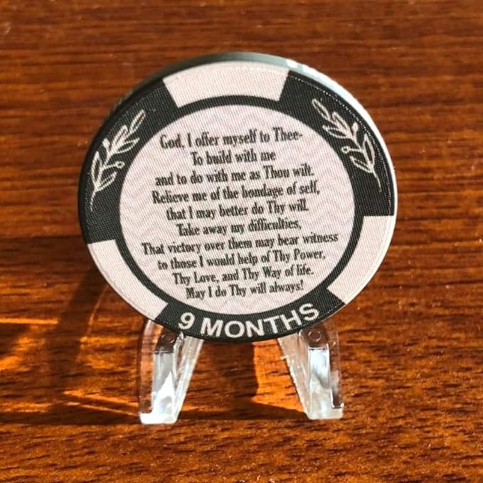 AA Monthly Poker Style Sobriety Chip