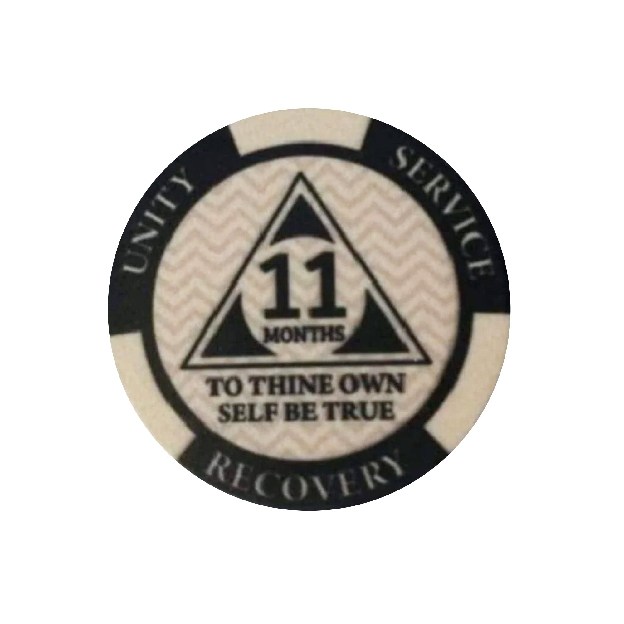 12-Pack AA Monthly Poker Chips: Celebrate Sobriety from 24 Hours to 11 Months