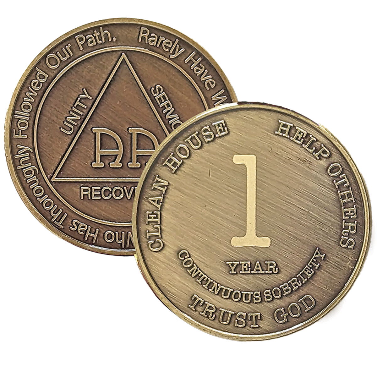MRS Yearly 1-60 Years Sobriety Chip for Alcoholics Anonymous