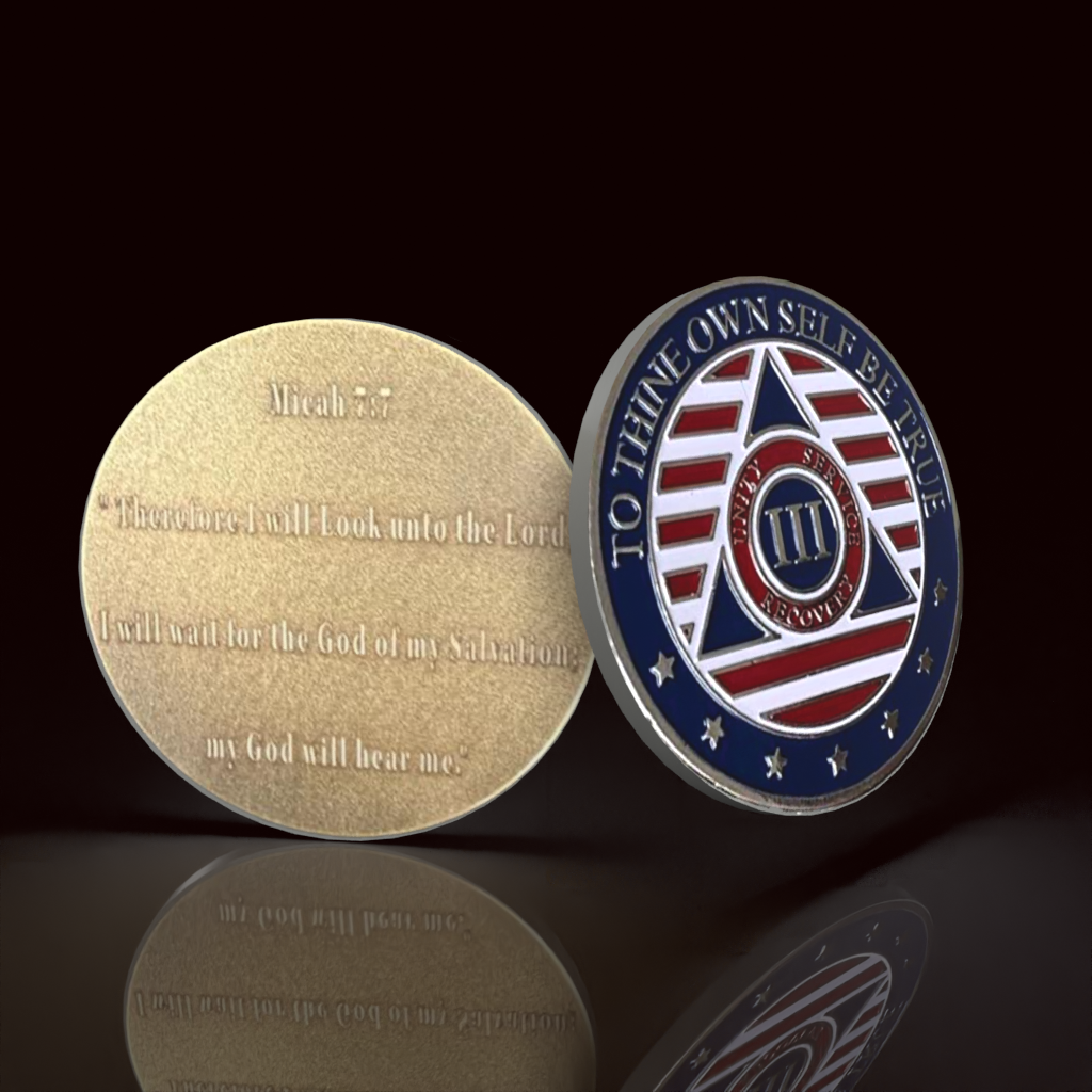 Customize Your Own Patriotic AA Sobriety Coin
