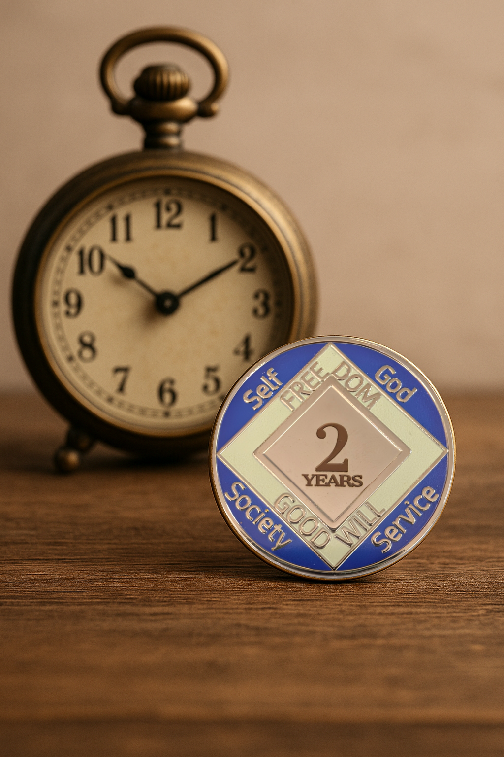 Custom Blue NA Recovery Coin – Choose Your Years or Months Clean Time Medallion