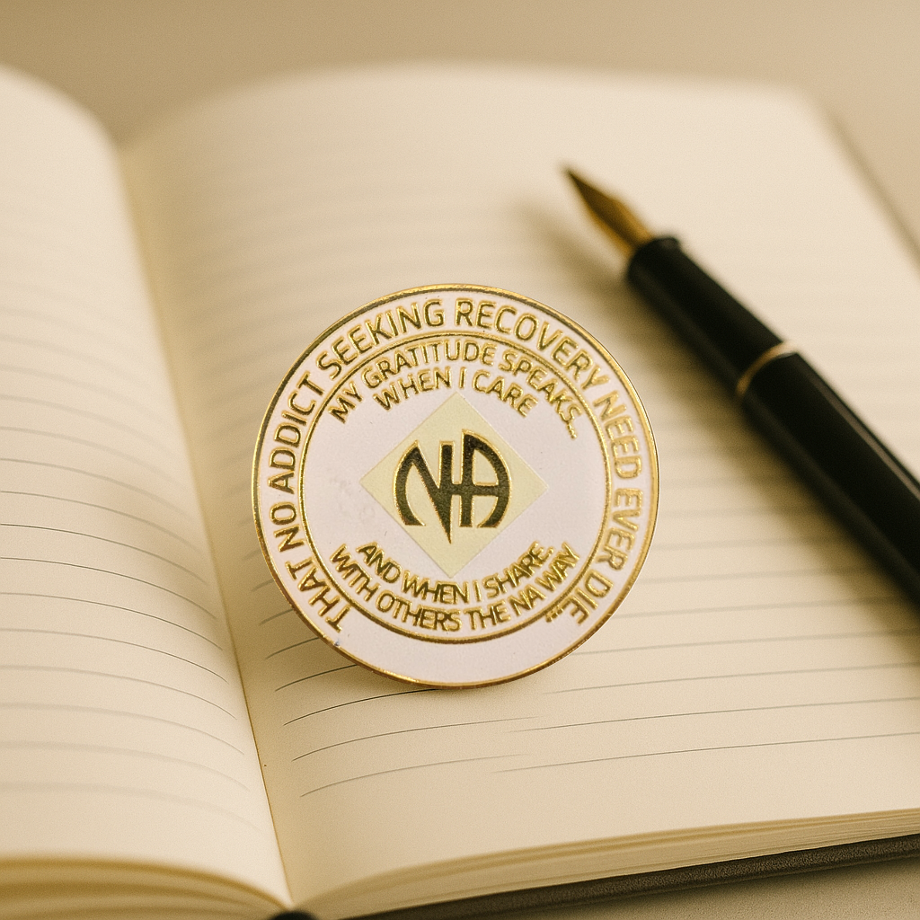 Custom White NA Recovery Coin – Choose Your Years or Months Clean Time Medallion