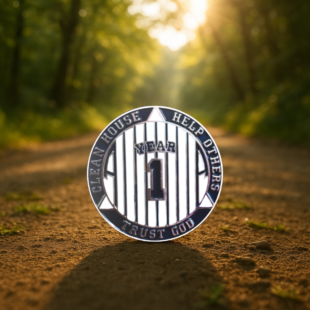 NY Yankee AA Coin 1-50yrs Sobriety Chip