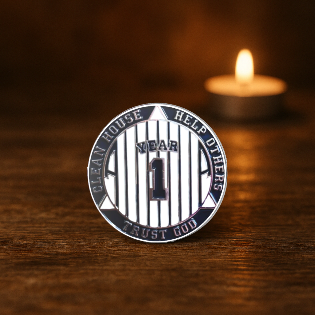 NY Yankee AA Coin 1-50yrs Sobriety Chip