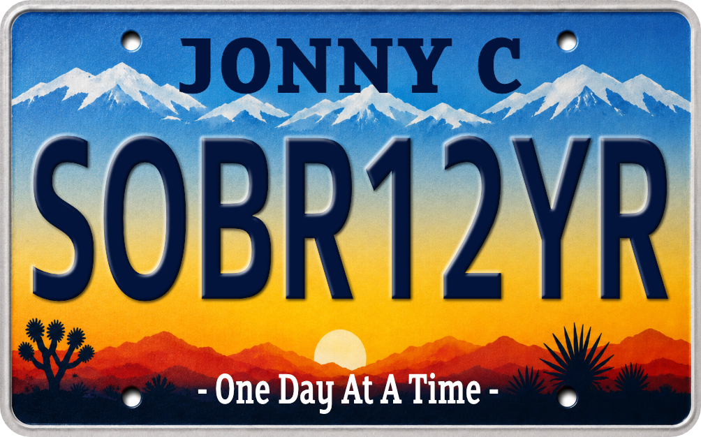Custom Sobriety License Plate Chip | Personalized Recovery Keepsake – All 50 States