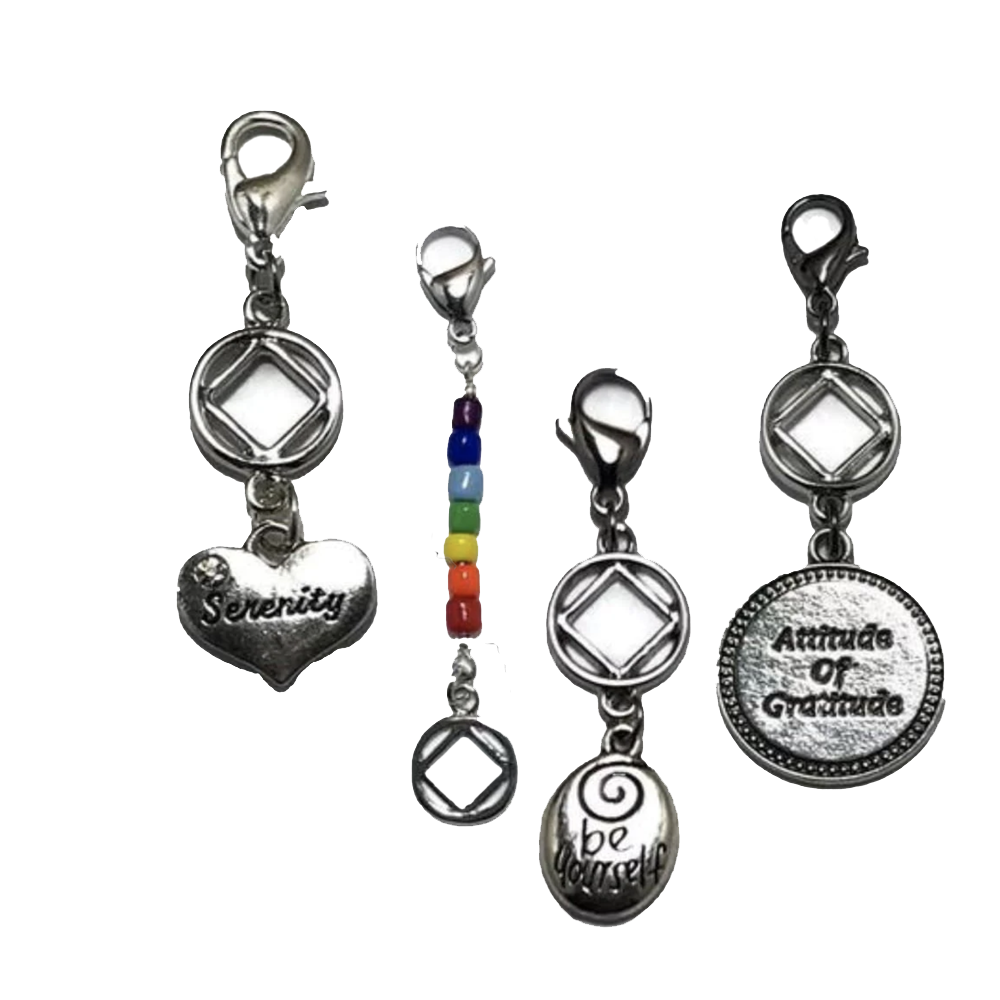Narcotics Anonymous Key Tag Charms Pack of 4