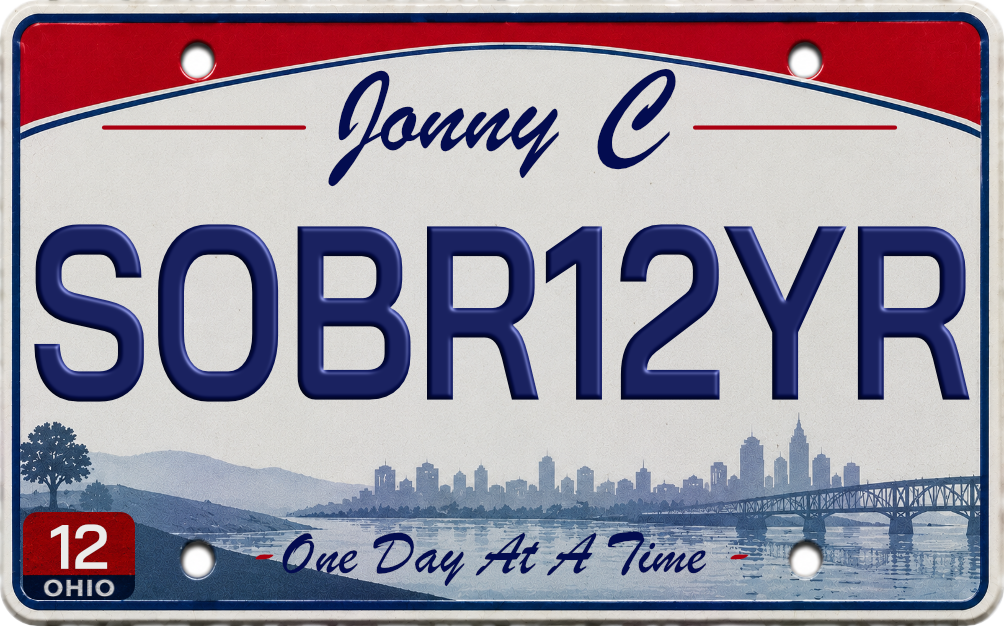Custom Sobriety License Plate Chip | Personalized Recovery Keepsake – All 50 States