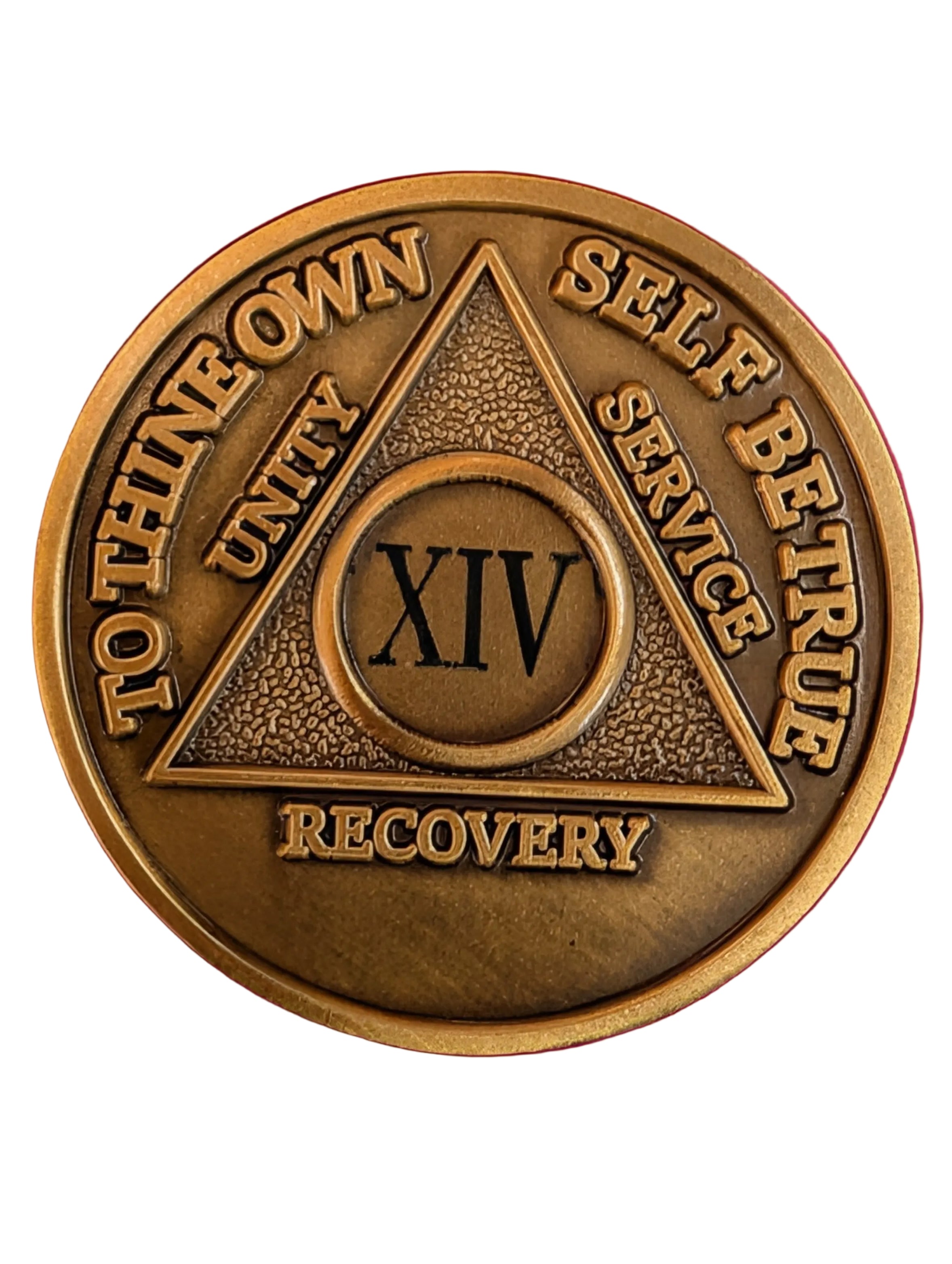 Personalized Bronze AA Sobriety Medallion | Custom Name & Sobriety Date Available