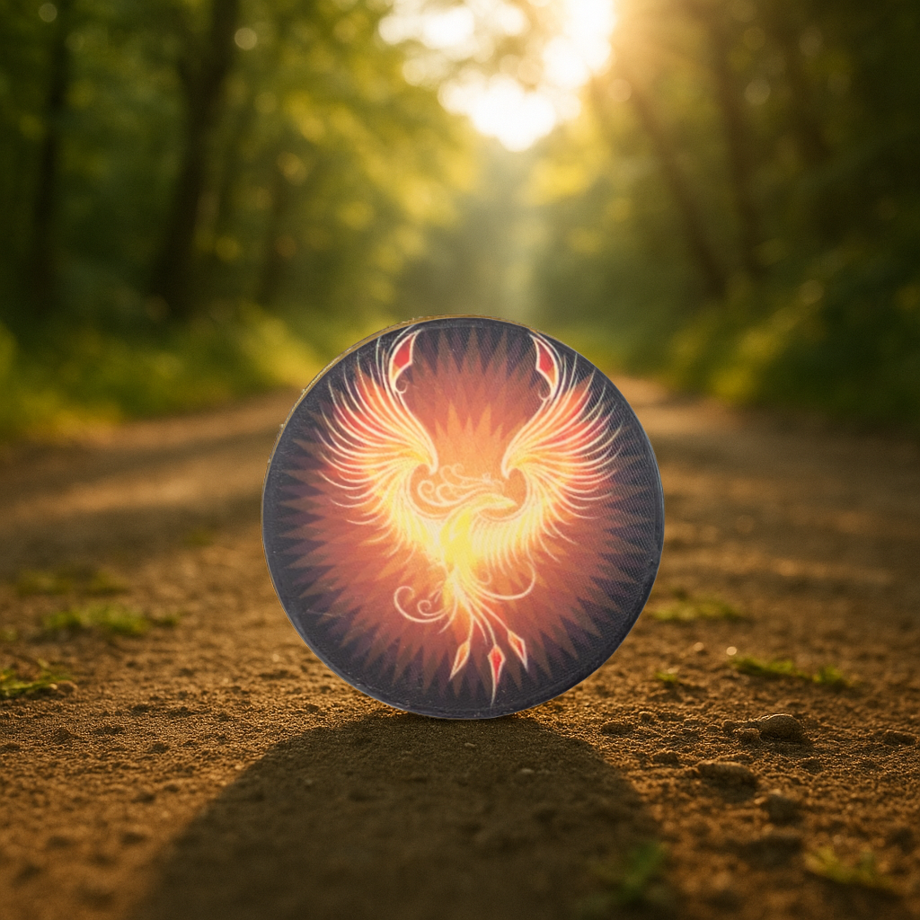 Phoenix Recovery Chip – “From the Ashes I Rise. One Day at a Time.” Inspirational Sobriety Token