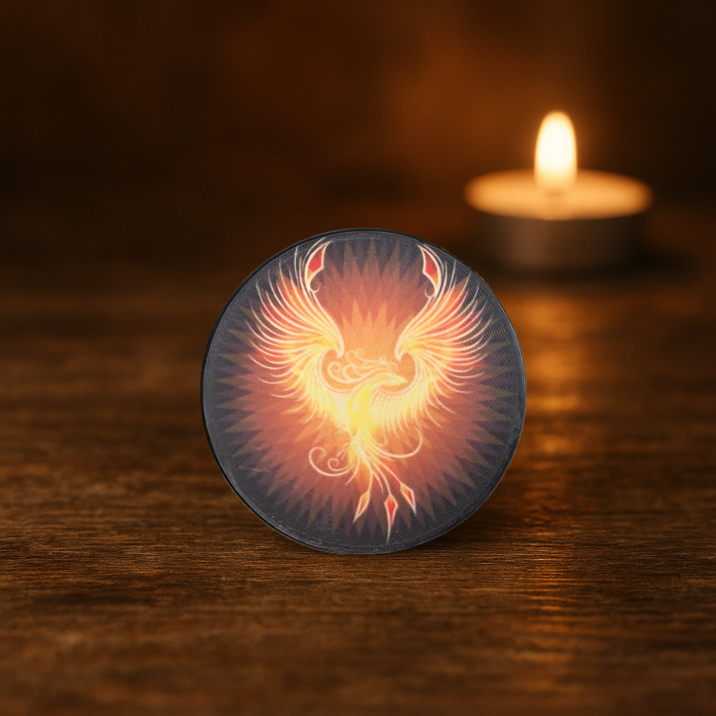 Phoenix Recovery Chip – “From the Ashes I Rise. One Day at a Time.” Inspirational Sobriety Token