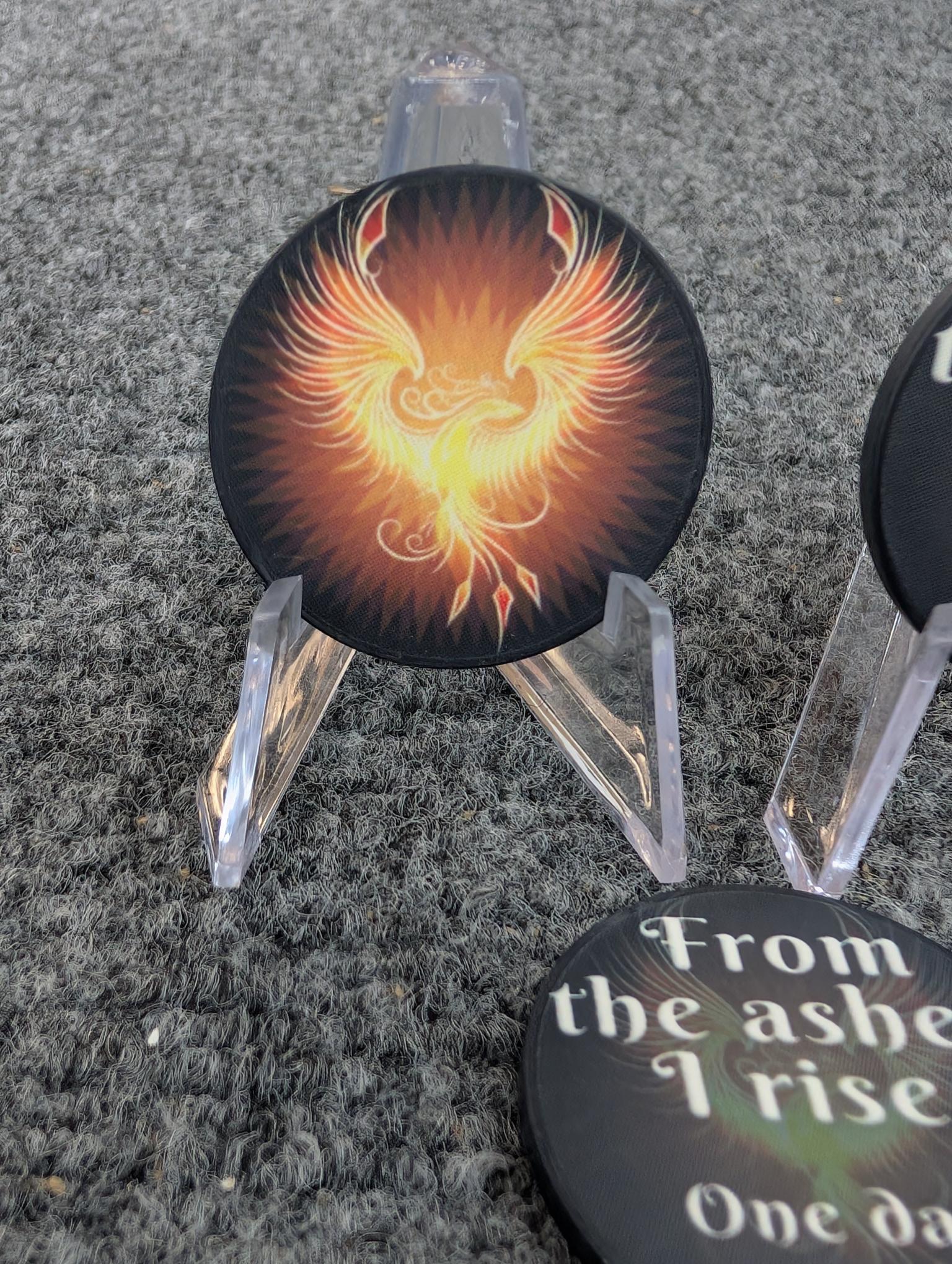 Phoenix Recovery Chip – “From the Ashes I Rise. One Day at a Time.” Inspirational Sobriety Token