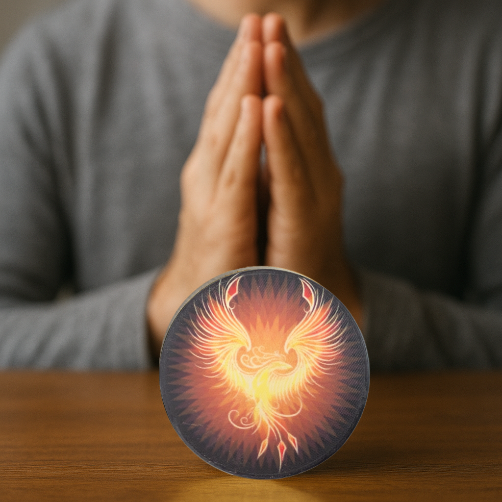 Phoenix Recovery Chip – “From the Ashes I Rise. One Day at a Time.” Inspirational Sobriety Token
